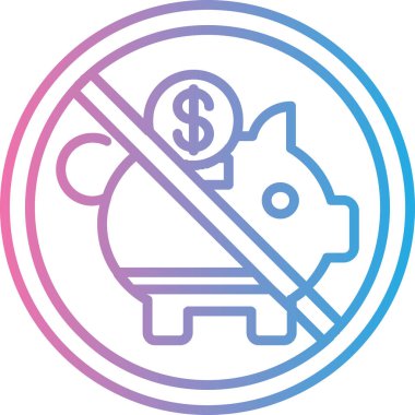 Bir domuz simgesinin vektör çizimi