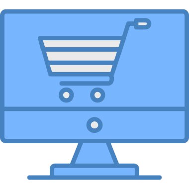 Çevrimiçi Depolama simgesi vektör illüstrasyonu