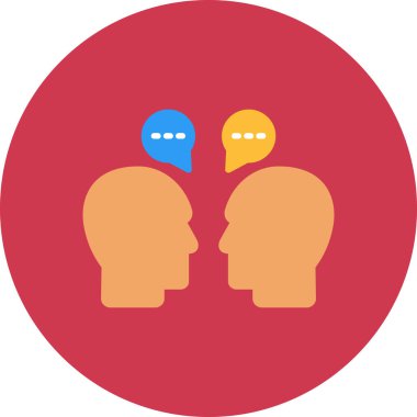 tartışma vektörü simgesi. resimleme