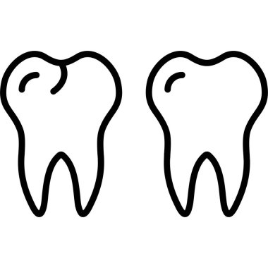 İnsan diş ikonu vektör çizimi çizimi