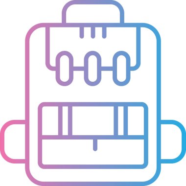 çanta çanta simgesi ana hat biçiminde