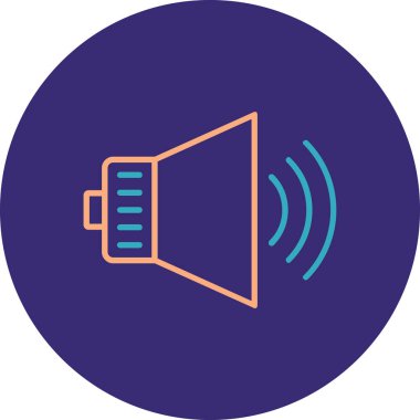 Konuşmacı. Web simgesi vektör illüstrasyonu