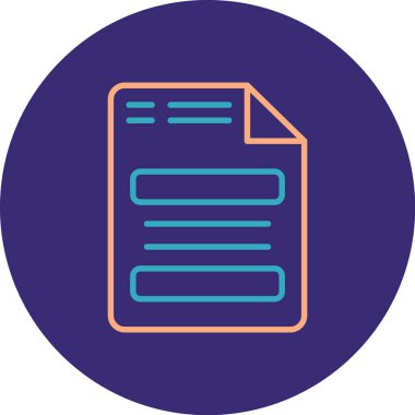 Belge simgesinin vektör illüstrasyonu