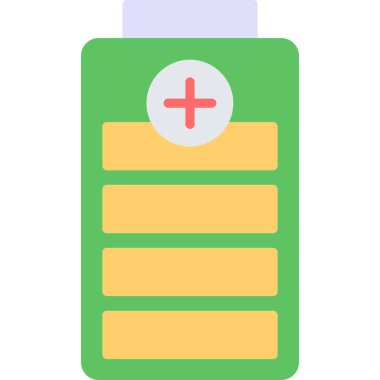 pil simgesi, vektör illüstrasyonu