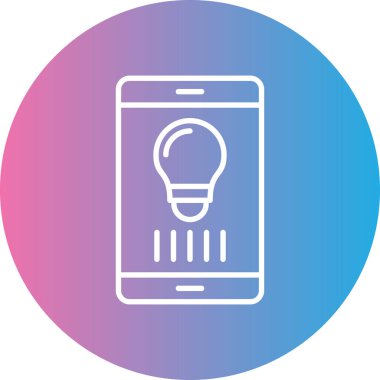 Soyut arka grupta izole edilmiş ampul simgesi