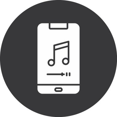 Müzik simgesi vektör illüstrasyonu