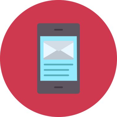 Cep telefonu mesajı. Basit illüstrasyon