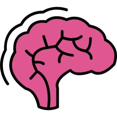 İnsan beyni. Basit illüstrasyon