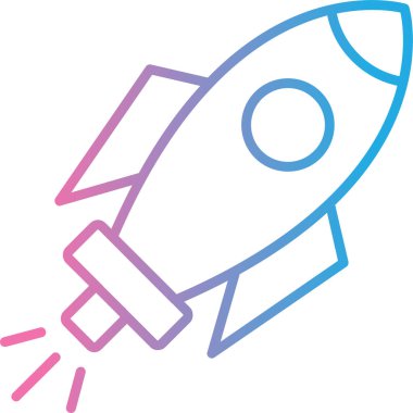 roket başlatma simgesini düz biçimde başlat