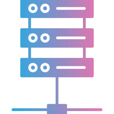 Sunucu. Web simgesi basit illüstrasyon