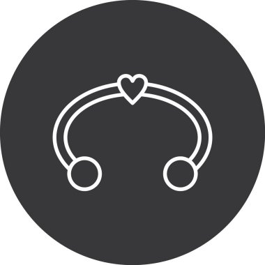 Kalp. Web simgesi basit illüstrasyon