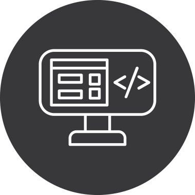 vektör programlama simgesi illüstrasyonu