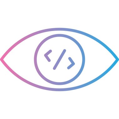 İkili kod simgesi vektör illüstrasyon tasarımı olan göz