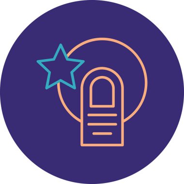 Bir yıldız simgesinin vektör illüstrasyonu