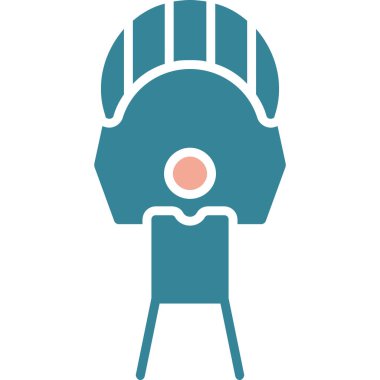 Miğfer. Web simgesi basit illüstrasyon