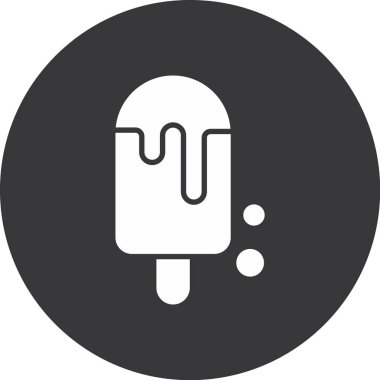 Moda tarzında izole edilmiş dondurma simgesi