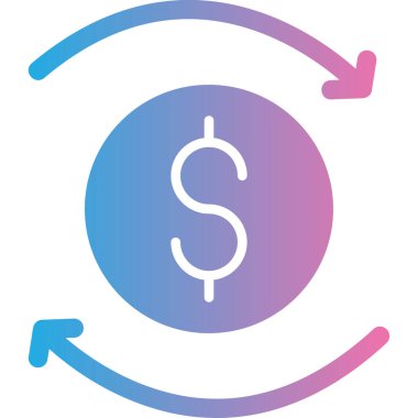 Dolar vektör illüstrasyonu modern simge