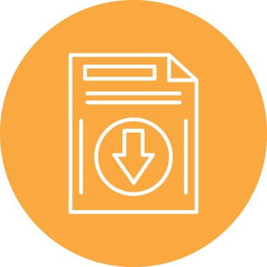 İndirme dosyasının modern simgesinin vektör illüstrasyonu