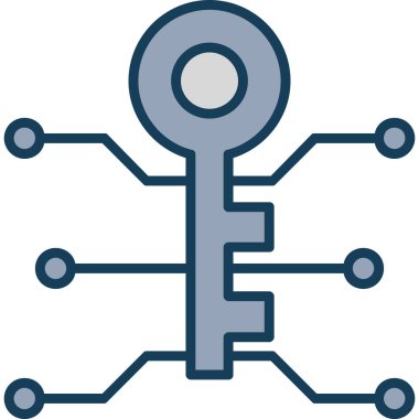 Anahtar simgesi vektör illüstrasyonu