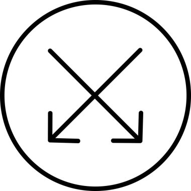 ok yönü simgesi ana hat biçiminde