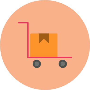 Teslimat. Web simgesi basit illüstrasyon