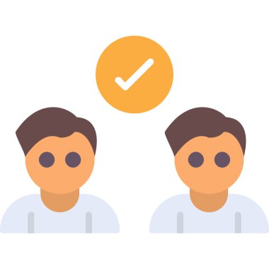 kullanıcı vektörü düz renk simgesi