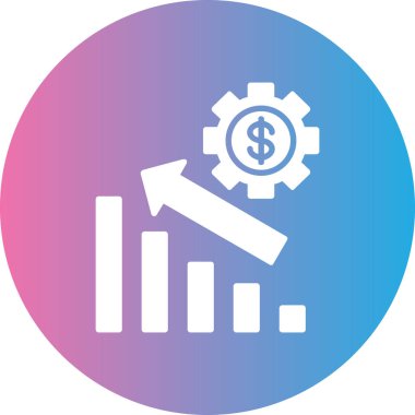İş ve finans simgesi dolarının vektör illüstrasyonu