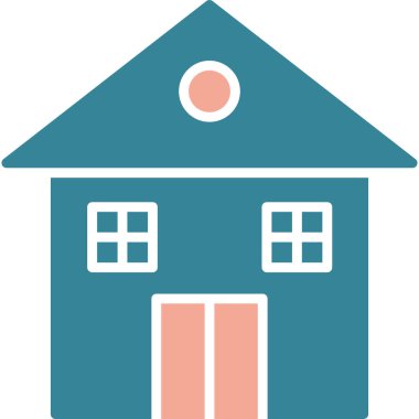 Ev. Web simgesi basit illüstrasyon