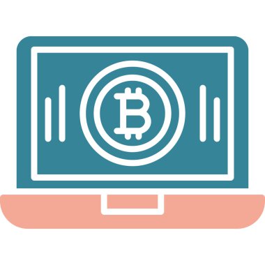 Bitcoin simgesi vektör illüstrasyonu