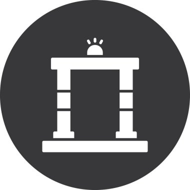 sütun simgesi, oluşturma ve inşa, sütun işareti, vektör illüstrasyonu, beyaz arkaplan üzerinde katı bir desen, eps