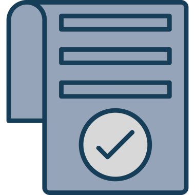 Kontrol listesi simgesi vektör illüstrasyonu