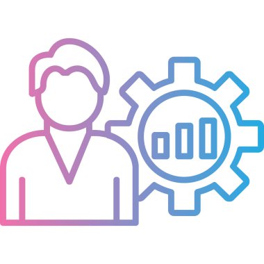 iş yönetimi simgesi, basit vektör illüstrasyonu