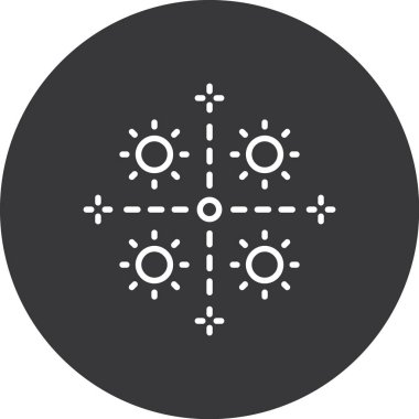 Kar tanesi web simgesi. Vektör çizim