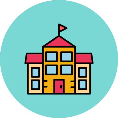 Ev. Web simgesi basit illüstrasyon