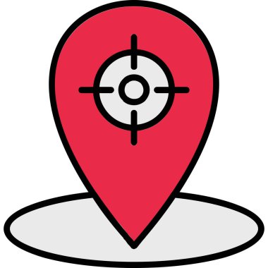 Konum pin vektör simgesi