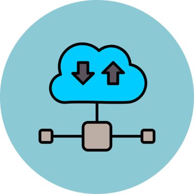 Bulut veri aktarım simgesi - özet biçimi