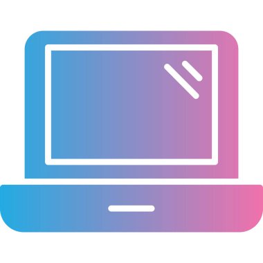 Dizüstü bilgisayar simgesi vektör çizimi