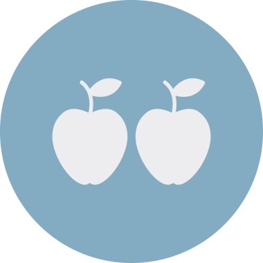 meyve vektör simgesi. biçim ana hat sembolü, kobalt rengi, yuvarlak açılar, beyaz arkaplan.