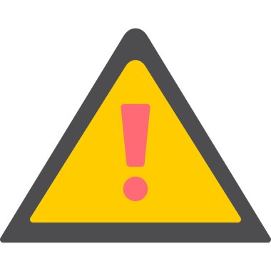 Ünlem işareti vektör simgesi. düz biçim.