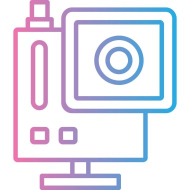 Kamera modern simgesi, vektör illüstrasyonu