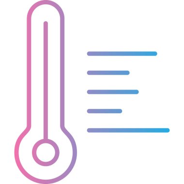 Termometre. Web simgesi basit illüstrasyon