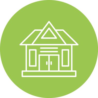 Ev. Web simgesi basit illüstrasyon