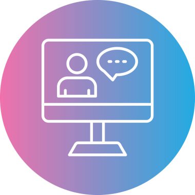 Sohbet simgesinin vektör illüstrasyonu