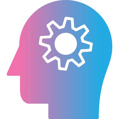 Beyin. Web simgesi basit illüstrasyon