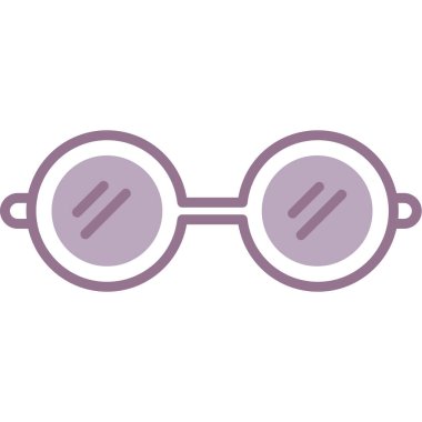 gözlük yassı simge, vektör, illüstrasyon