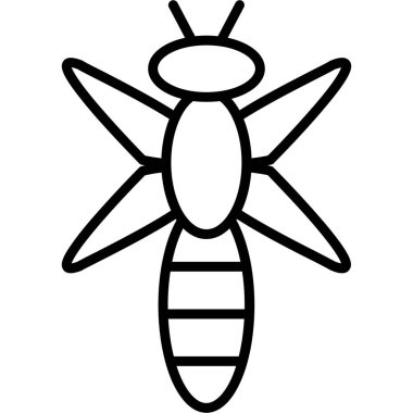 Arı. Web simgesi basit illüstrasyon