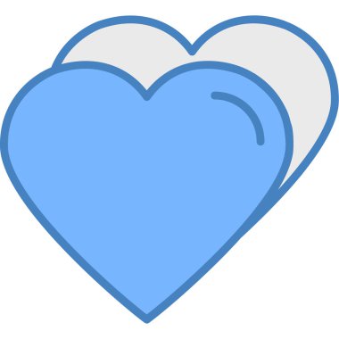 Beyaz arkaplanı olan mavi kalp