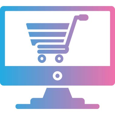 Bilgisayar. Web simgesi basit tasarım