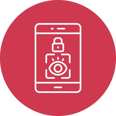 Güvenlik kamerası simgesi vektör illüstrasyonu