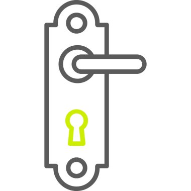 Anahtar kilidi. Basit illüstrasyon